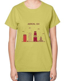 AkronOH 285# - cities-  Ladies T-Shirt