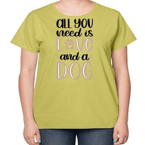 All You Need Is Love Style 36# - dogs-  Ladies T-Shirt