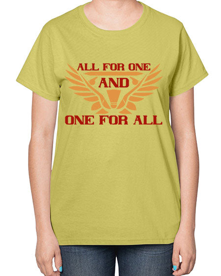All for one and one for all 2360# - badminton-  Ladies T-Shirt