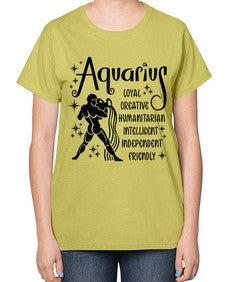 Aquarius 64# - aquarius-  Ladies T-Shirt