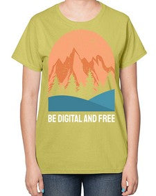 Be Digital and Free 27# - internet-  Ladies T-Shirt