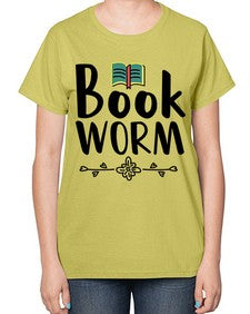 Book Worm 27# - librarian-  Ladies T-Shirt