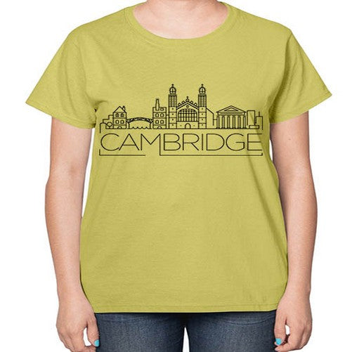 Cambridge Minimal Skyline copy 538# - cities-  Ladies T-Shirt