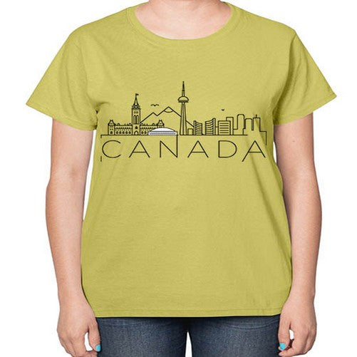 Canada Minimal Skyline 541# - cities-  Ladies T-Shirt