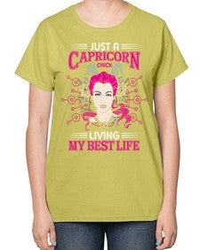 Capricorn chick 193# - capricorn-  Ladies T-Shirt