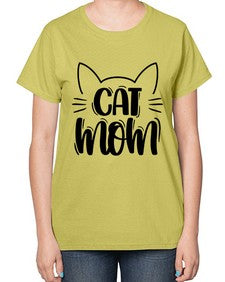 Cat Mom Style 85# - cats-  Ladies T-Shirt