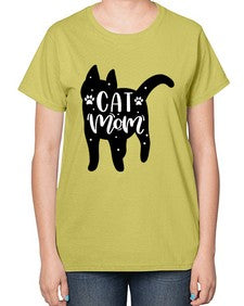 Cat Mom Style 86# - cats-  Ladies T-Shirt