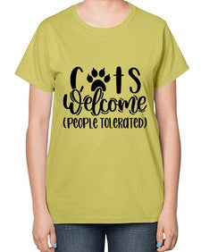 Cats Welcome Style 91# - cats-  Ladies T-Shirt