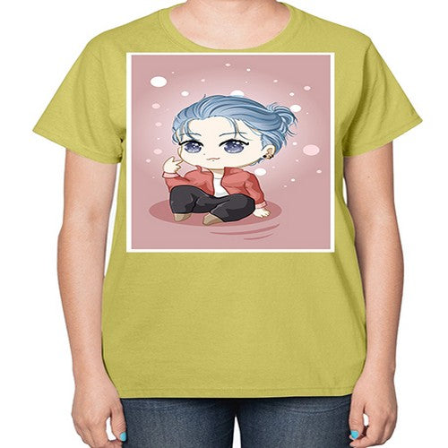 Cute little boy silver hair 78# - anime-  Ladies T-Shirt