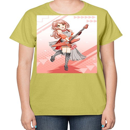 Cute rock star girl with guitar game 17# - anime-  Ladies T-Shirt