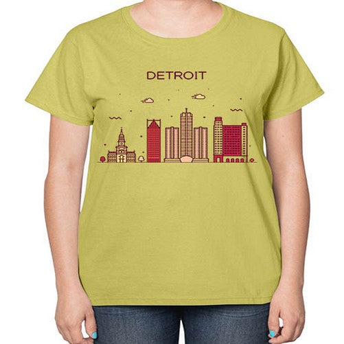 DetroitMI 665# - cities-  Ladies T-Shirt