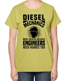 Diesel mechanics Style 709# - engineer-  Ladies T-Shirt