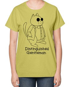 Distinguished Gentleman - cats-  Ladies T-Shirt