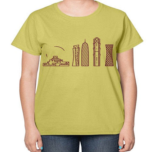 Doha 672# - cities-  Ladies T-Shirt