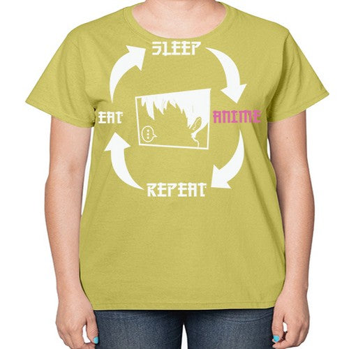 Eat Sleep Anime Repeat Anime Anime 226# - anime-  Ladies T-Shirt