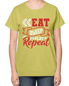 Eat Sleep Play repeat 8# - video games-  Ladies T-Shirt