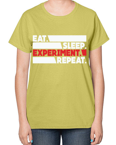 EatSleepExperimentRepeatScientistSkinite Scientist Skinite 274# - general science-  Ladies T-Shirt