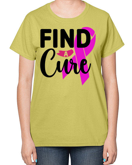 Find a Cure 26# - breast cancer-  Ladies T-Shirt