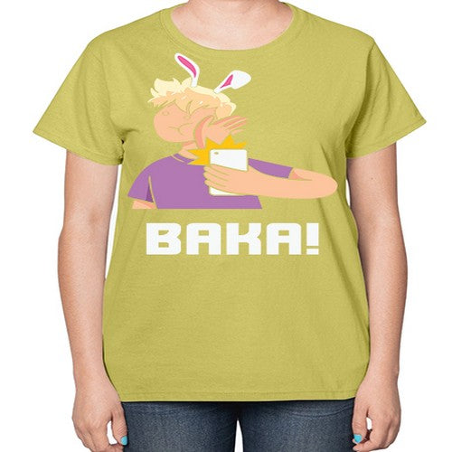 Funny Anime Baka Rabbit Slap Anime 228# - anime-  Ladies T-Shirt