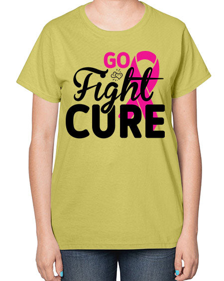 Go Fight Cure 23# - breast cancer-  Ladies T-Shirt