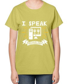 I speak technology 37# - computer-  Ladies T-Shirt