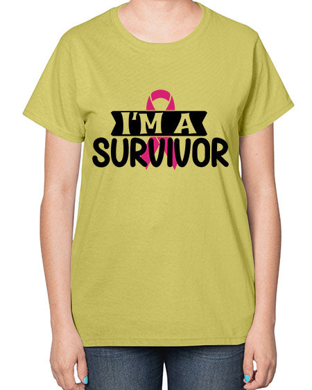 Im a Survivor 17# - breast cancer-  Ladies T-Shirt