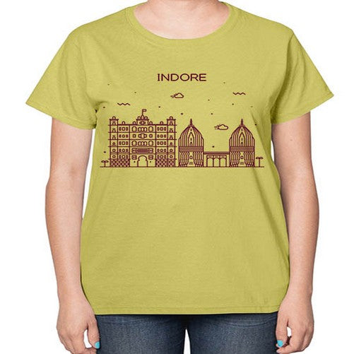 Indore 951# - cities-  Ladies T-Shirt