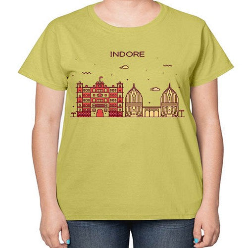 Indore 953# - cities-  Ladies T-Shirt
