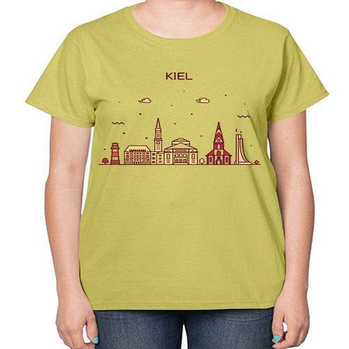Kiel 1057# - cities-  Ladies T-Shirt