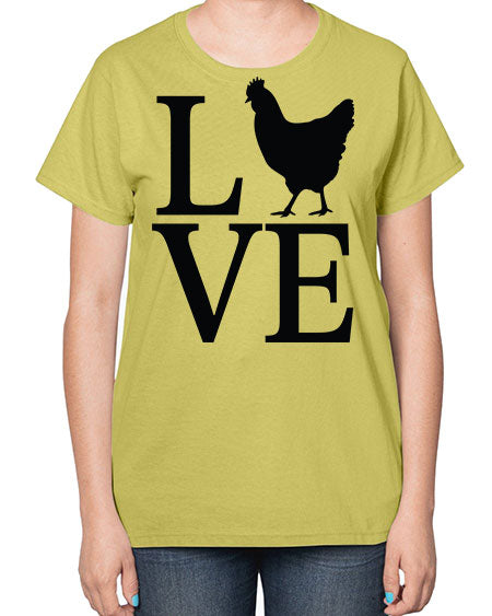 Love - chicken-  Ladies T-Shirt
