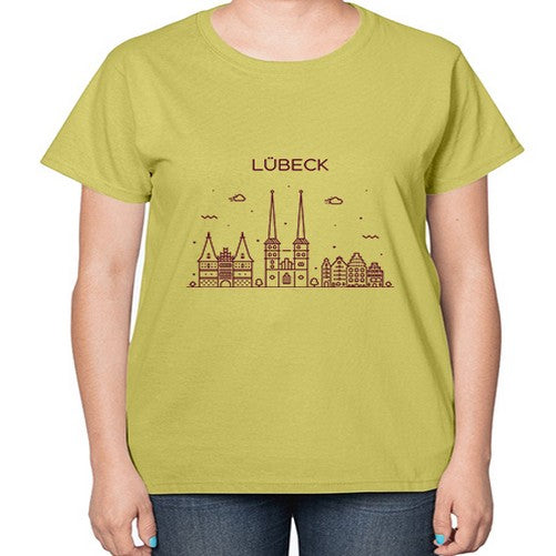 Lubek 1181# - cities-  Ladies T-Shirt