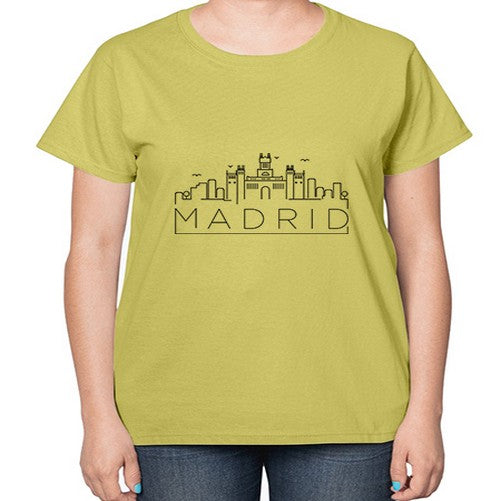 Madrid Minimal Skyline 1201# - cities-  Ladies T-Shirt