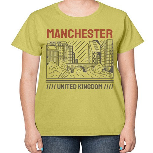 Manchester 1228# - cities-  Ladies T-Shirt