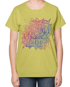 Mandala Teach Love Inspire Rainbow Glitter 762# - mandala-  Ladies T-Shirt