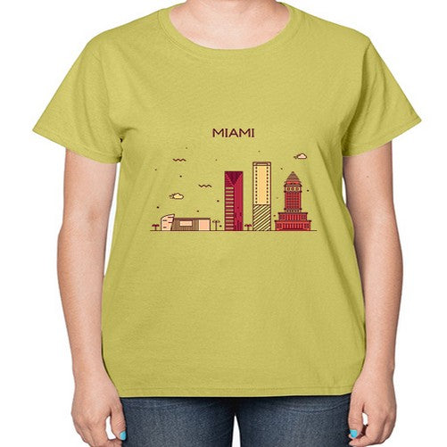 Miami 1285# - cities-  Ladies T-Shirt