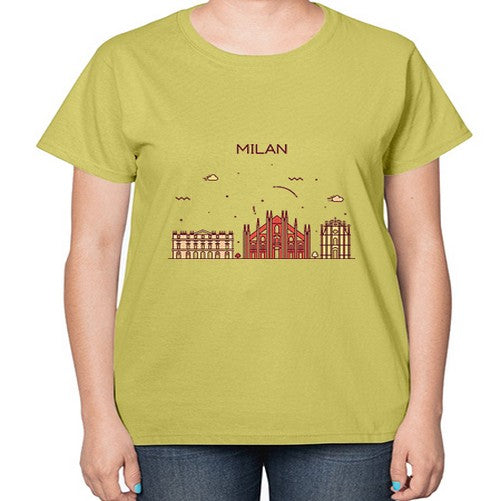 Milan 1297# - cities-  Ladies T-Shirt