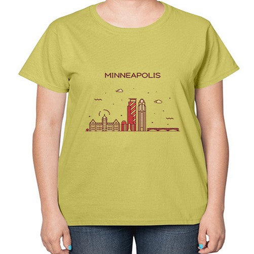 Minneapolis 1307# - cities-  Ladies T-Shirt