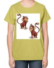 Monkey 175# - cartoon general-  Ladies T-Shirt