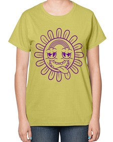 Moody sunflower 184# - cartoon general-  Ladies T-Shirt