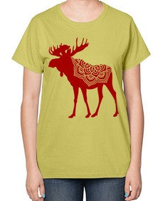 MooseMandala 940# - mandala-  Ladies T-Shirt