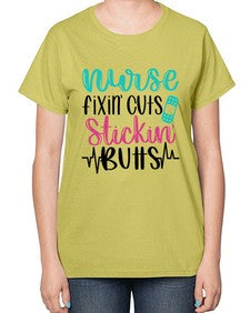 Nurse Fixin Cuts Stickin Style Style 1153# - nurse-  Ladies T-Shirt