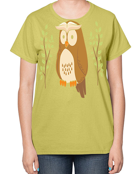 Owl of Athena Long Sleeve A TurtleRabbit 14# - owl-  Ladies T-Shirt