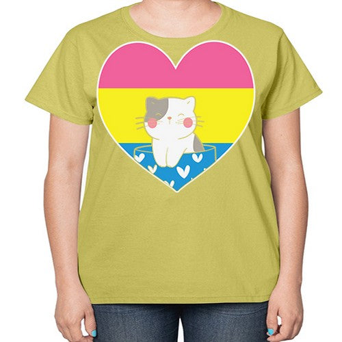 Pansexual Kawaii Cat Anime Art Anime 272# - anime-  Ladies T-Shirt