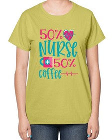 Percent Nurse Percent Coffee Style 1306# - nurse-  Ladies T-Shirt