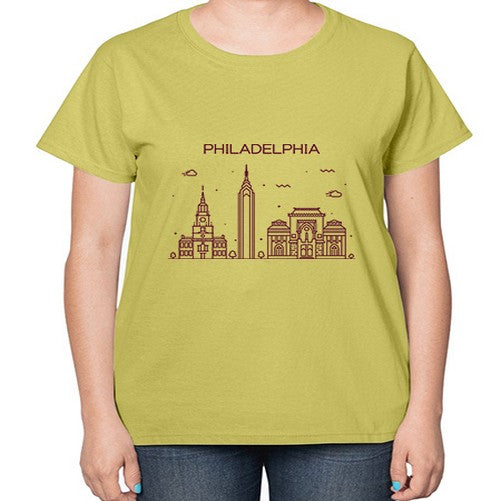 Philadelphia 1602# - cities-  Ladies T-Shirt