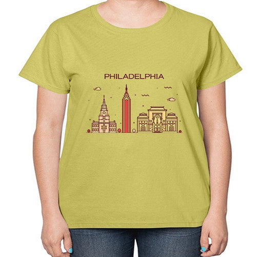 Philadelphia 1605# - cities-  Ladies T-Shirt