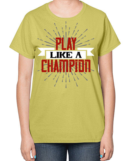 Play like a champion 1942# - badminton-  Ladies T-Shirt