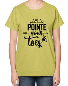 Pointe your toes 177# - ballet-  Ladies T-Shirt