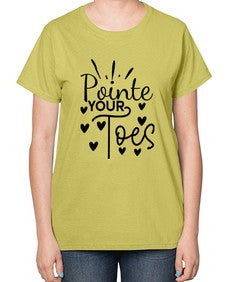 Pointe your toes 178# - ballet-  Ladies T-Shirt
