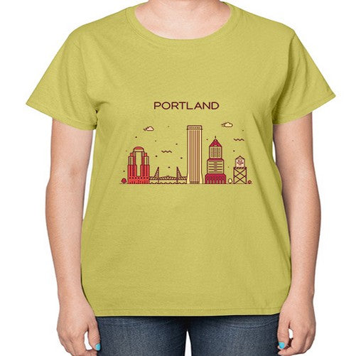 PortlandOregon 1682# - cities-  Ladies T-Shirt